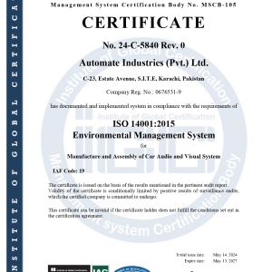 ISO 14001:2015 Environmental Management System